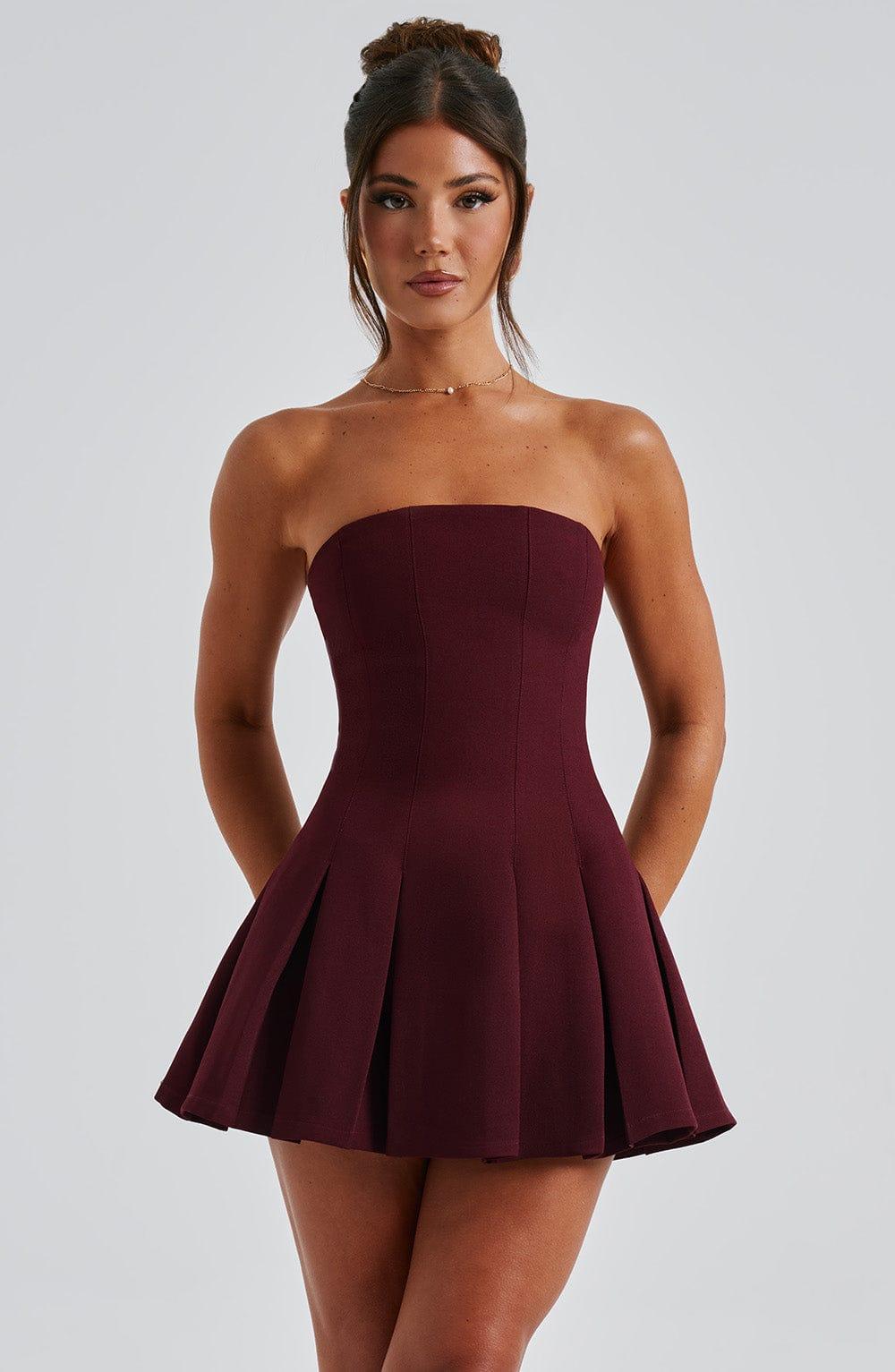 Bryony Mini Dress - Cherry Lacquer Product Image