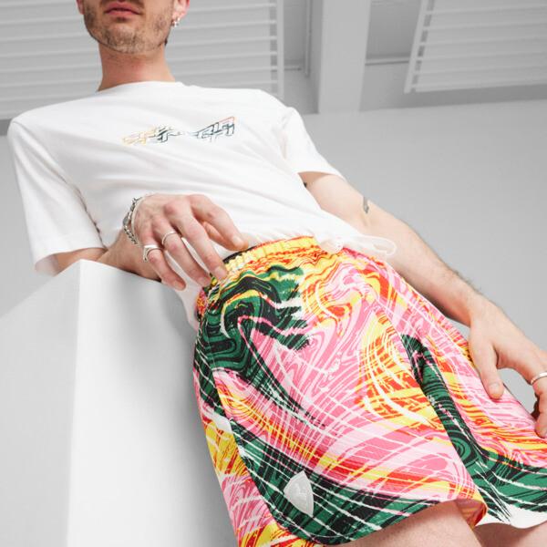 PUMA Scuderia Ferrari Race CREW Men's Motorsport Pants in Speed Yellow/Aop Product Image