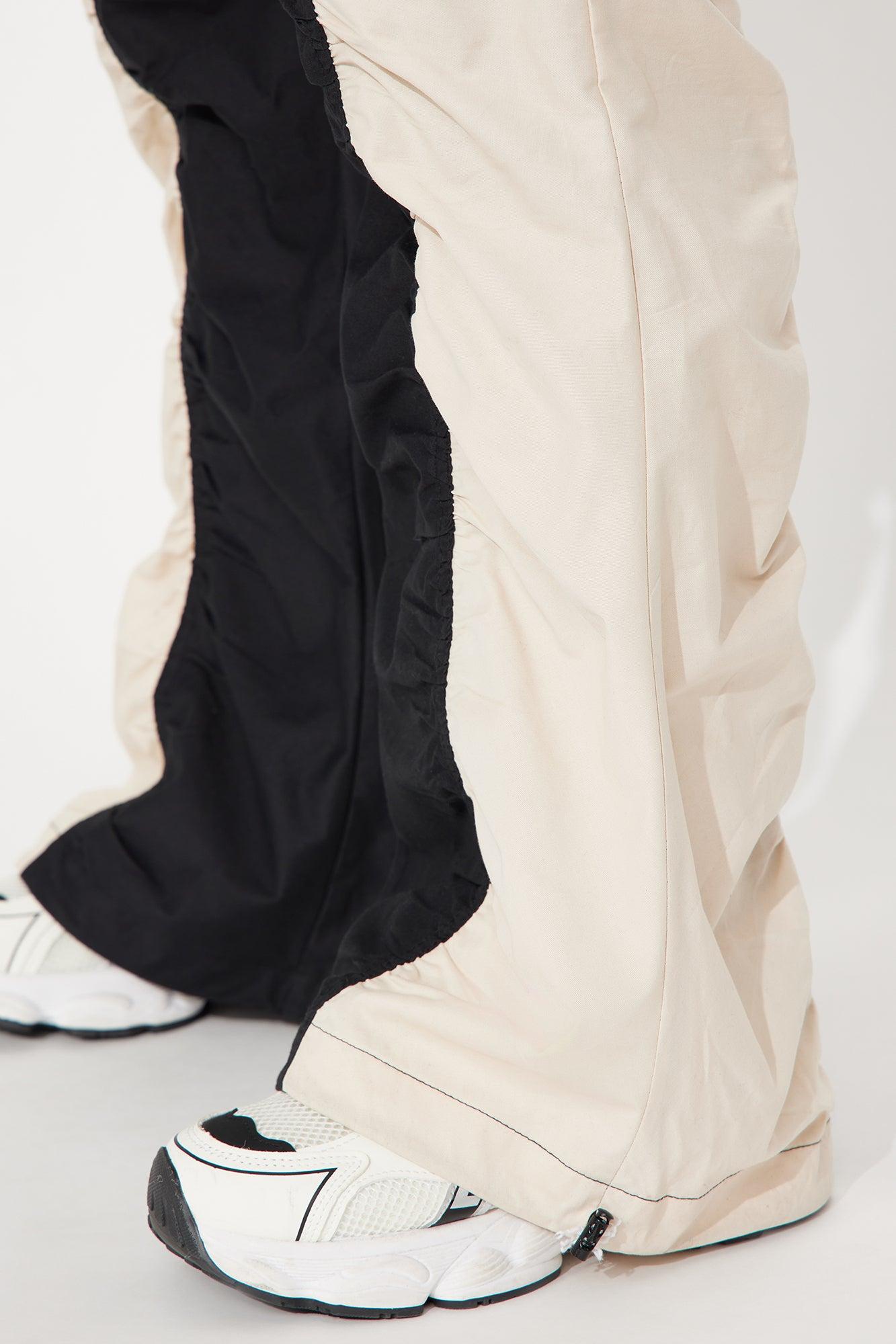 Sarah Wide Leg Colorblock Pants 33 - Black/combo Female Product Image