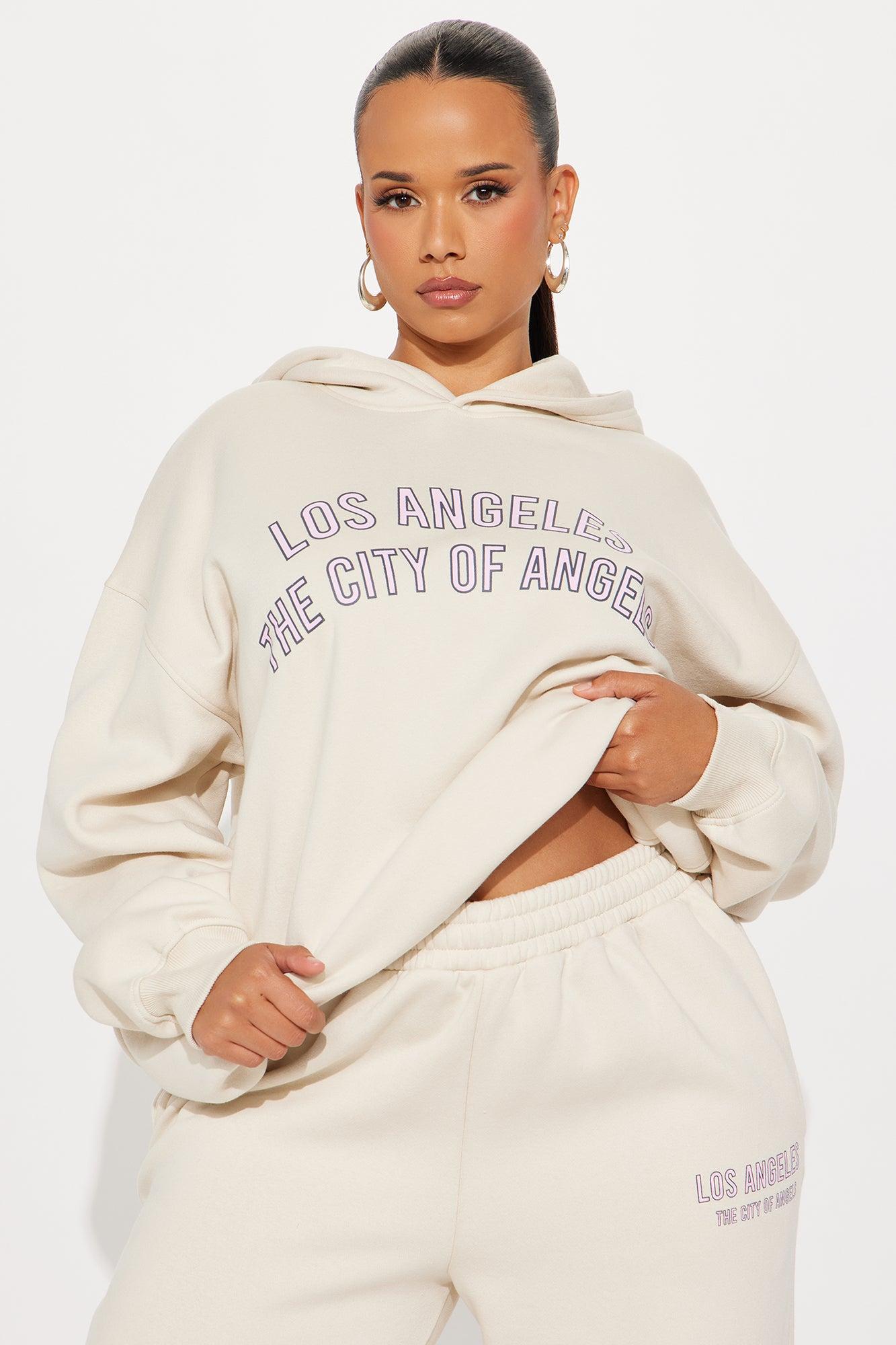 City Of Angels Fleece Pant Set - Taupe Product Image