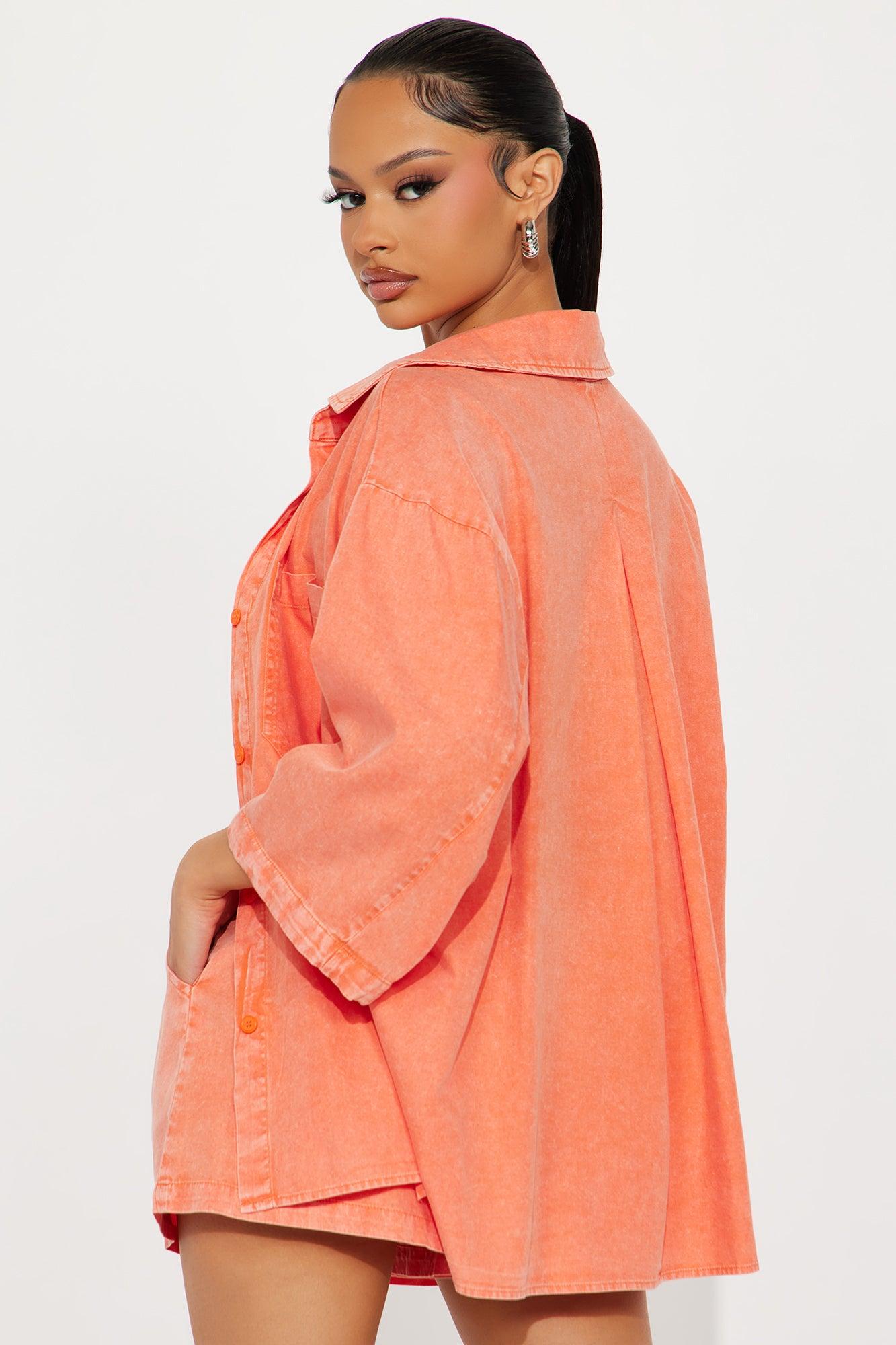 Willow Washed Short Set - Orange Product Image