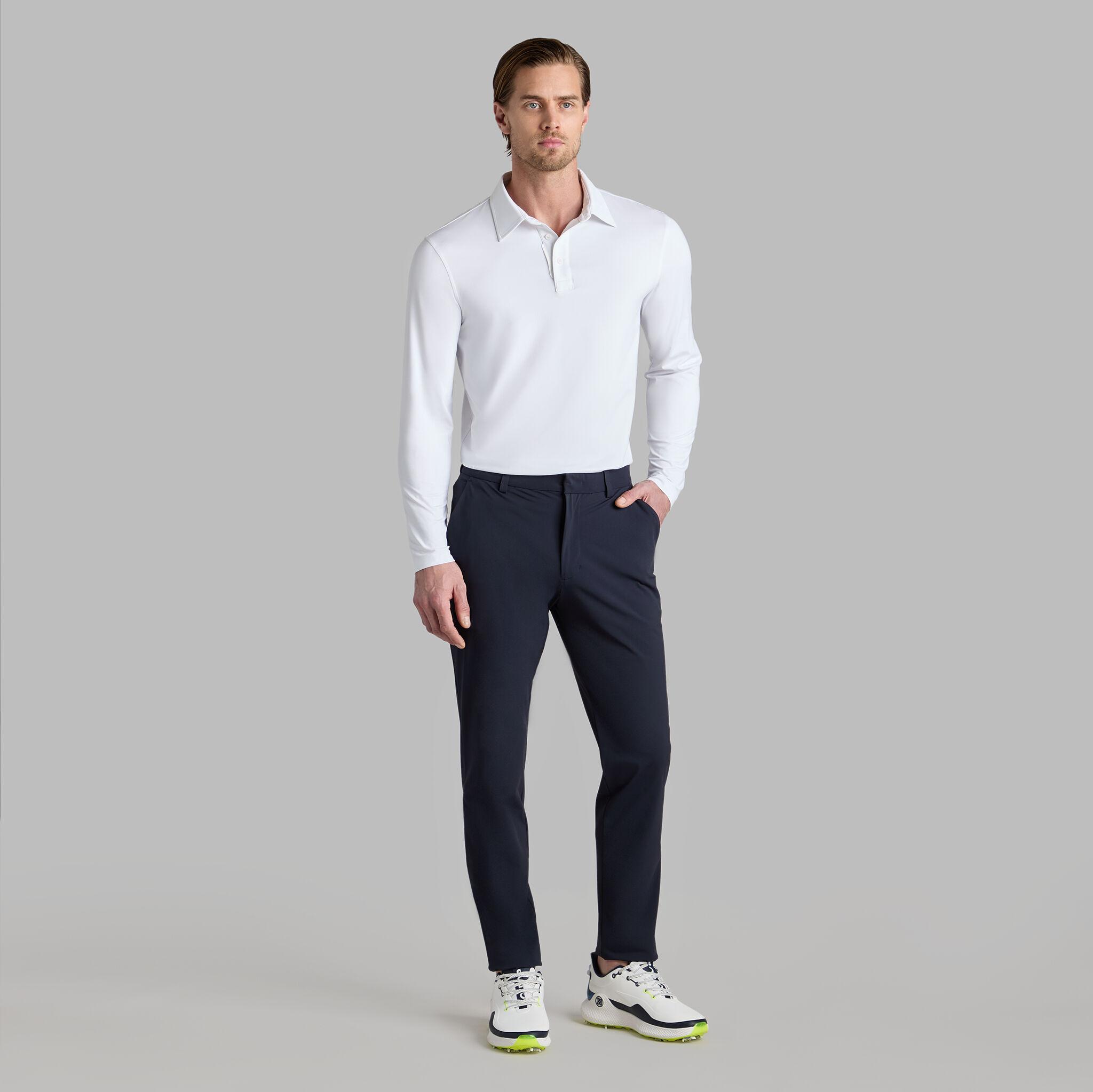 MÉLANGE ICE NYLON LONG SLEEVE POLO Product Image