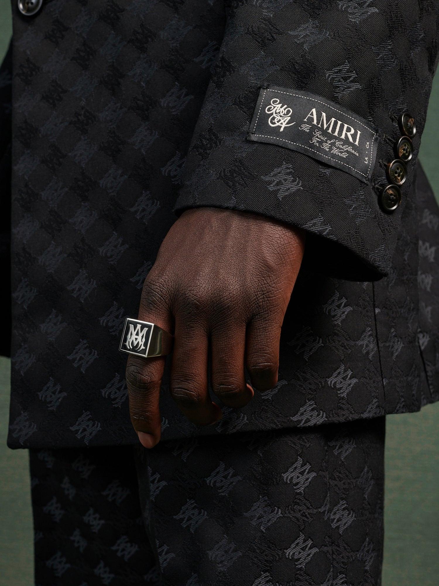 MA QUAD JACQUARD SINGLE-BREASTED BLAZER - Black Male Product Image