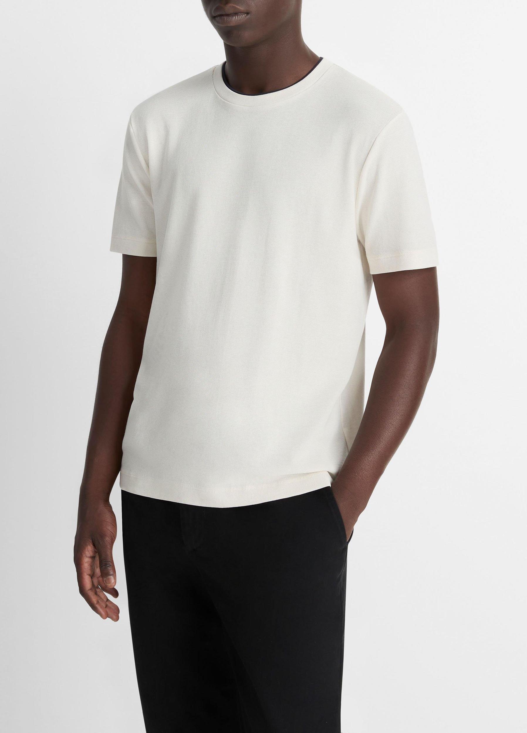 Double-Neck Pima Cotton T-Shirt Product Image