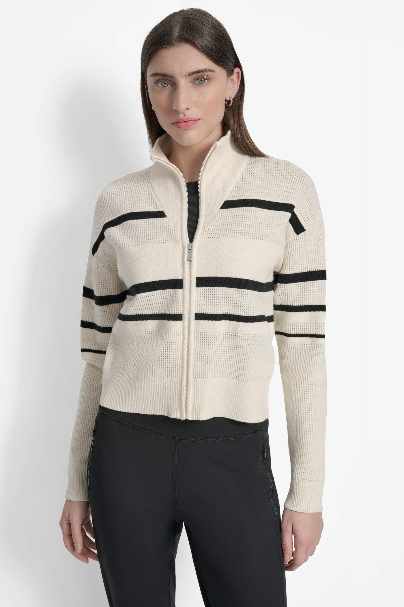 LOGO STRIPE OPEN-STITCH CARDIGAN JACKET Product Image