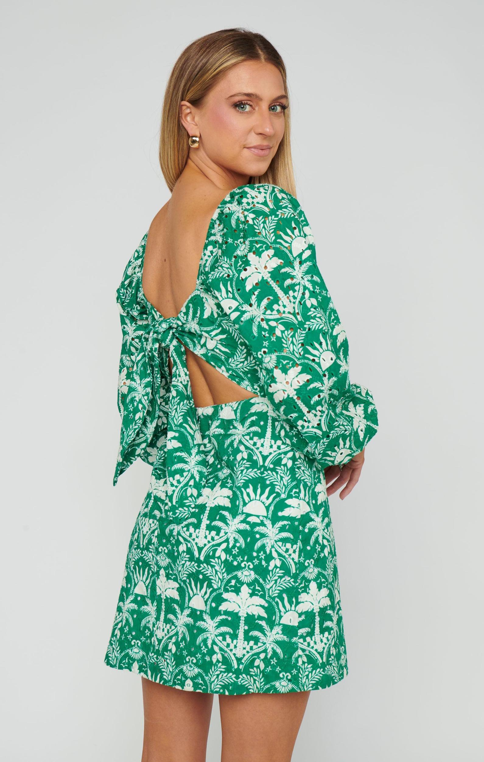 Tamara Tie Back Dress ~ Tiki Palms Product Image
