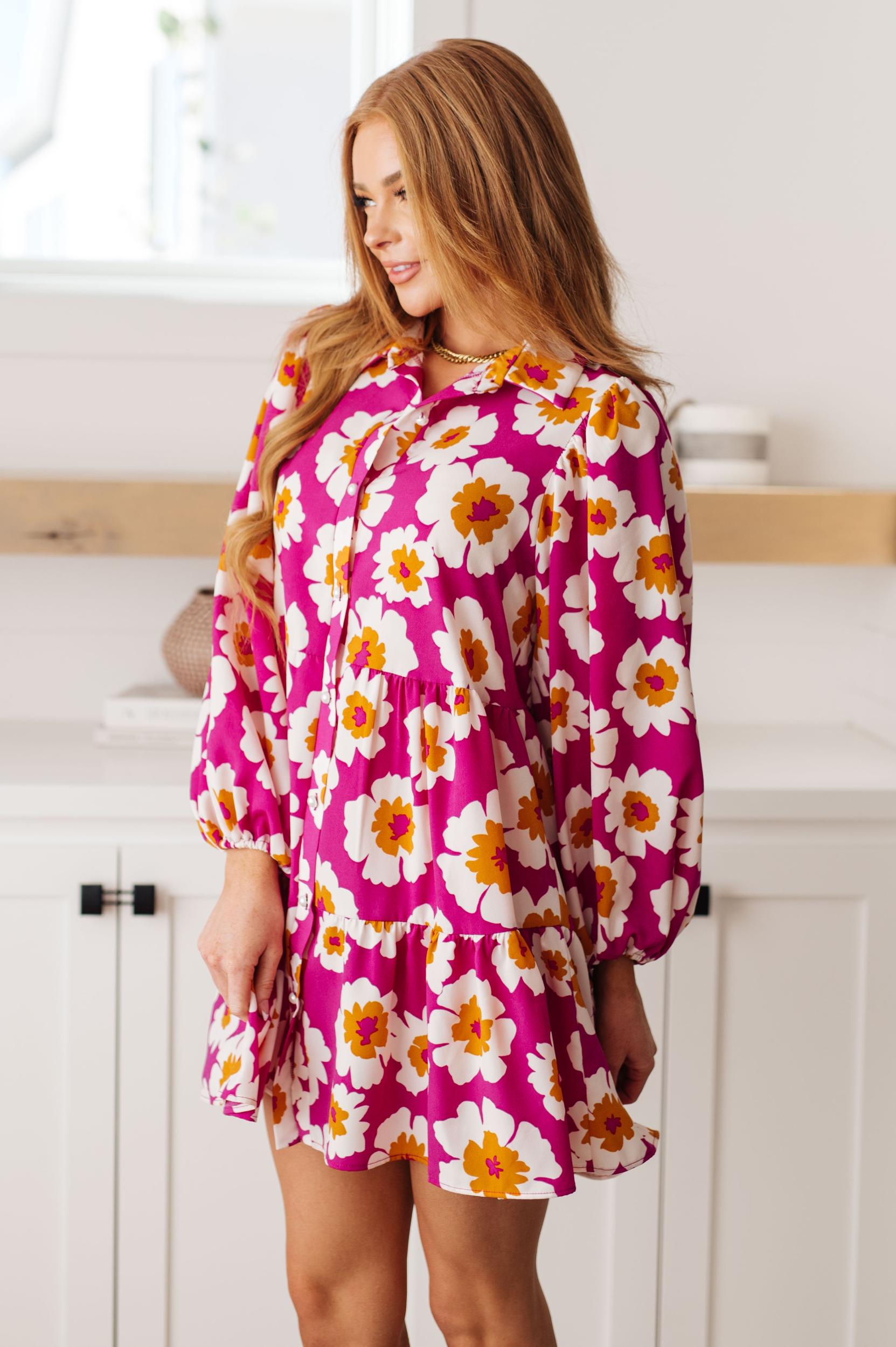 Magnificently Mod Floral Shirt Dress (Online Exclusive) Product Image