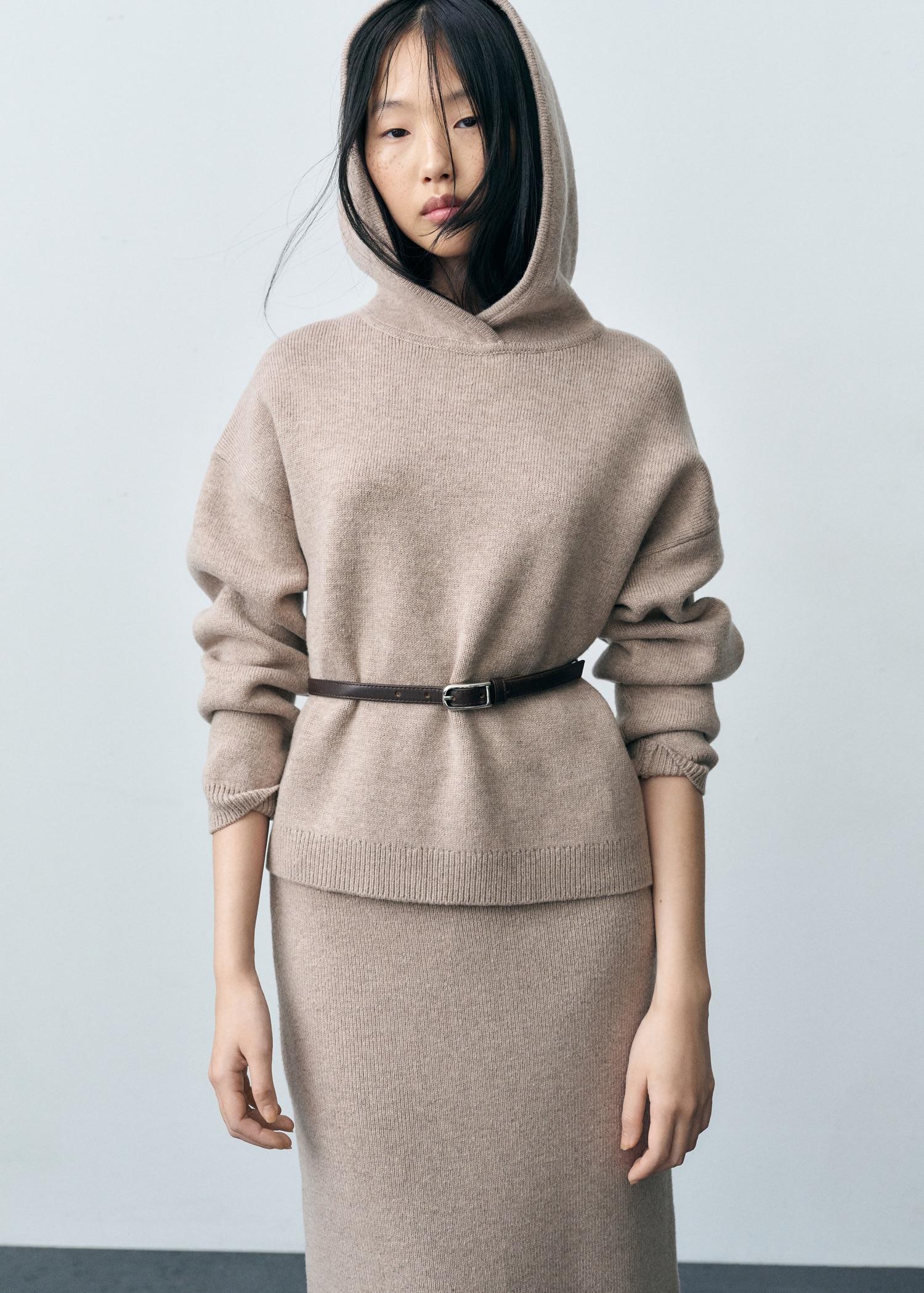 Wool-blend midi-skirt - Women | MANGO USA Product Image