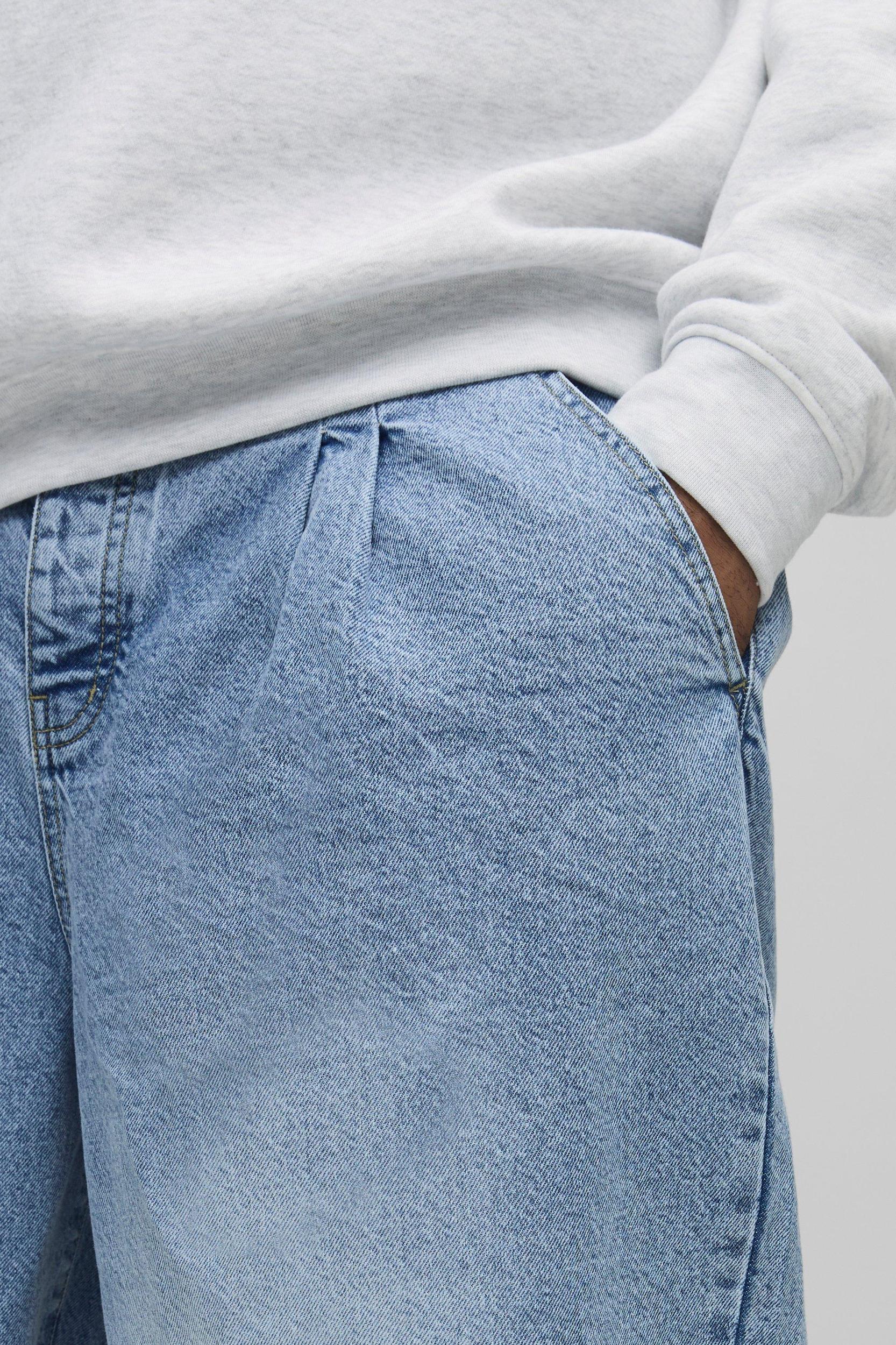 Plus Balloon Fit Jeans | boohooMAN USA Product Image