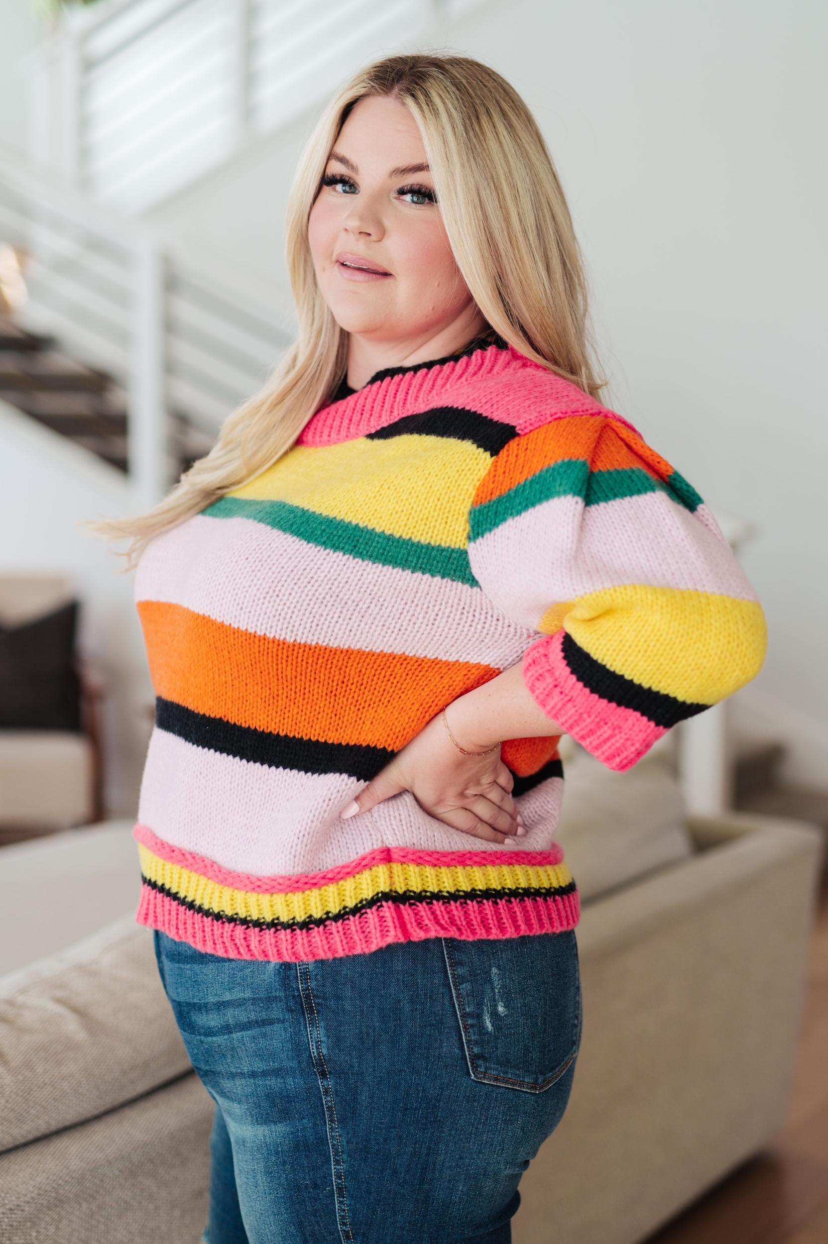 Bright Side Striped Sweater Product Image