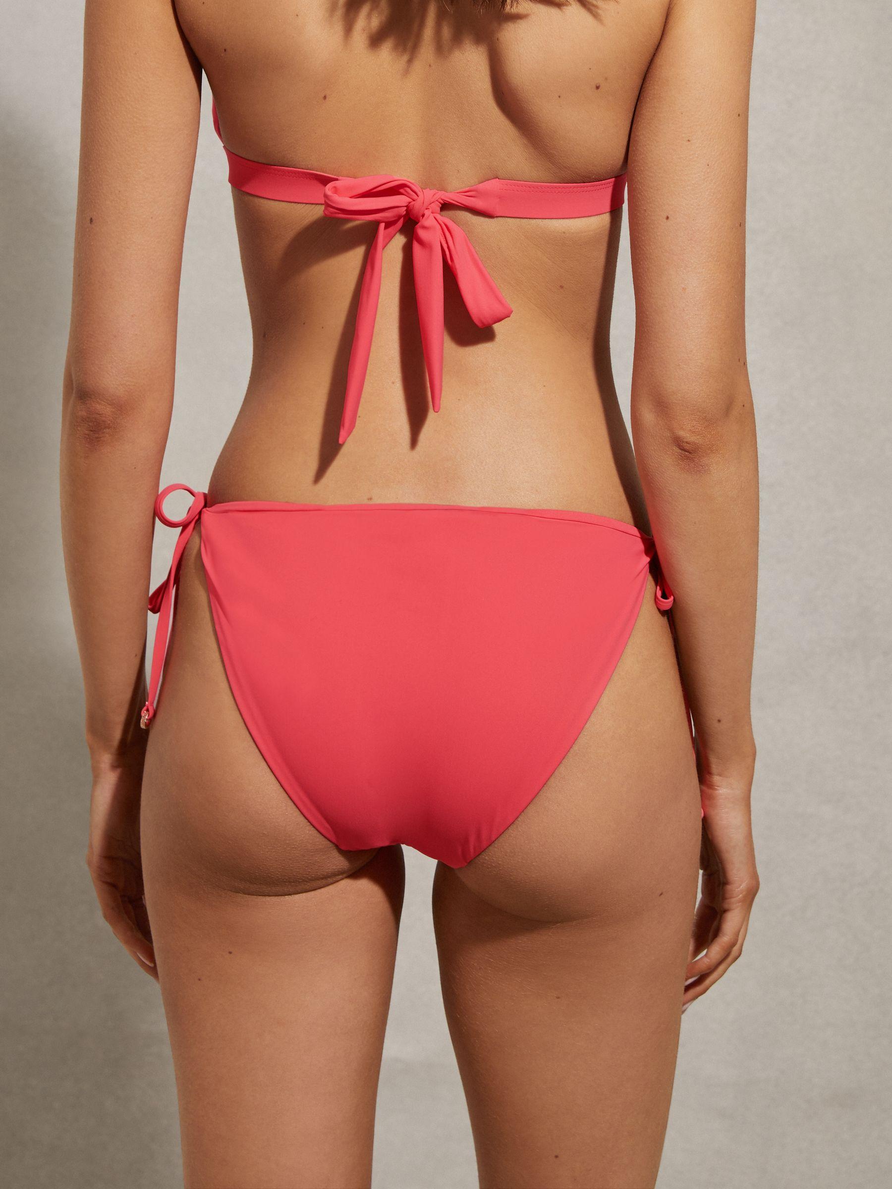 Mid Rise Bikini Bottoms in Coral Product Image
