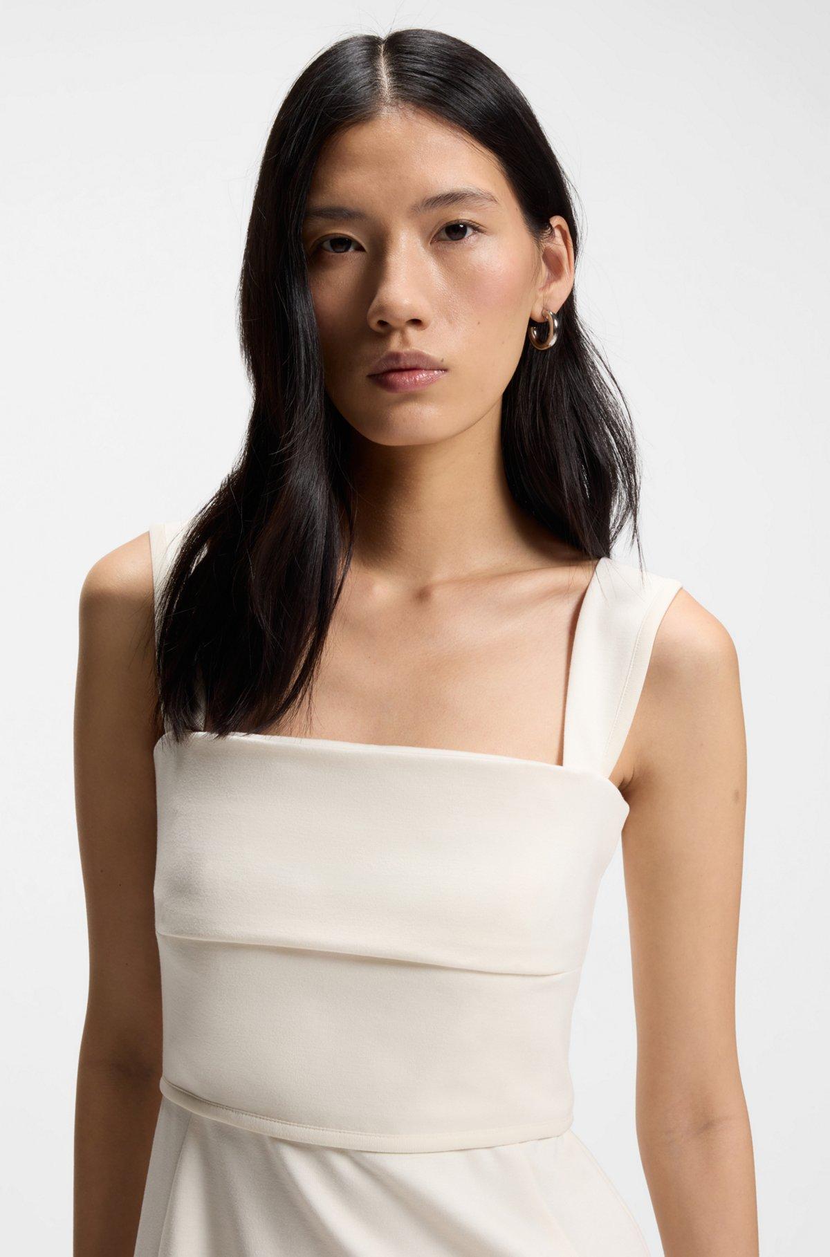 Slim-fit jersey dress with layered detail Product Image