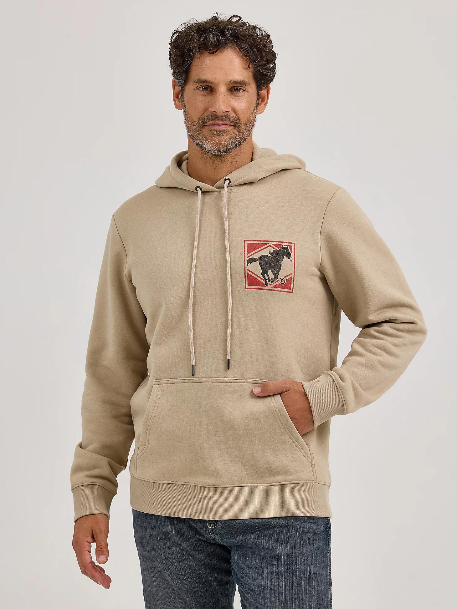 Men's Classic Wrangler Logo Graphic Hoodie in Trench Coat Product Image