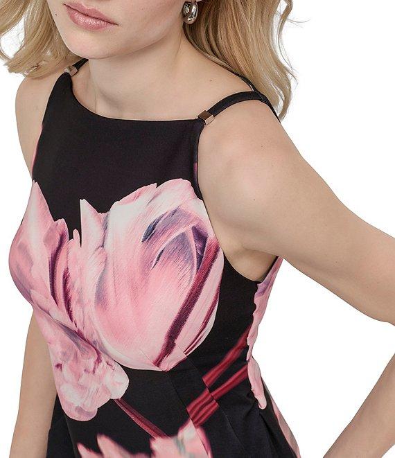 DKNY by Donna Karan Square Neck Floral Print Sheath Dress Product Image