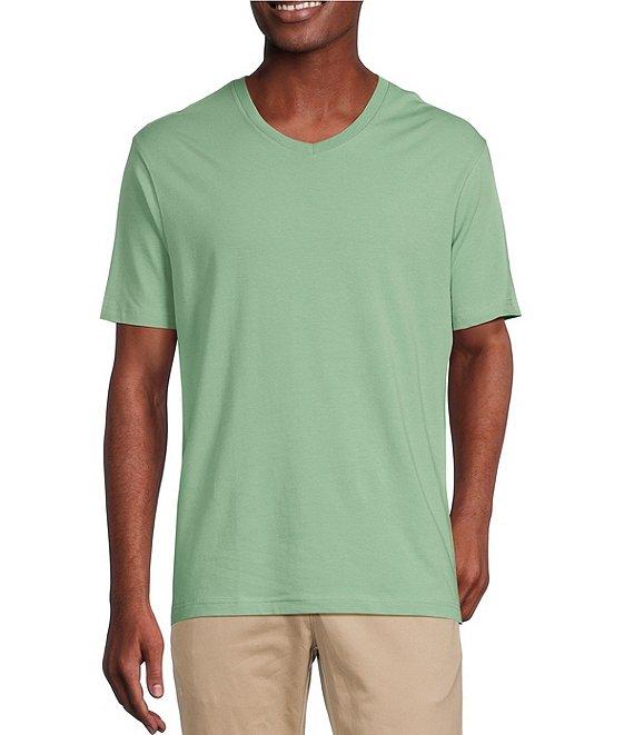 Cremieux Blue Label Jersey Knit Short Sleeve V-Neck T-Shirt Product Image