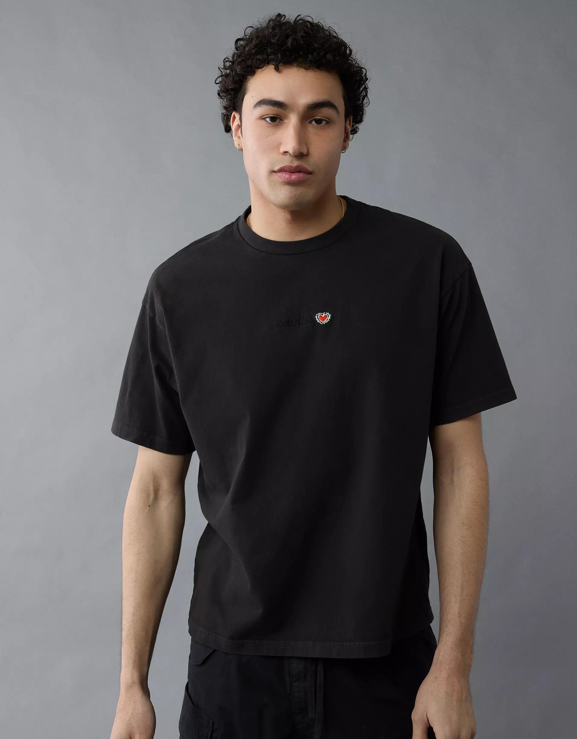 AE Boxy Keith Haring Graphic T-Shirt Product Image