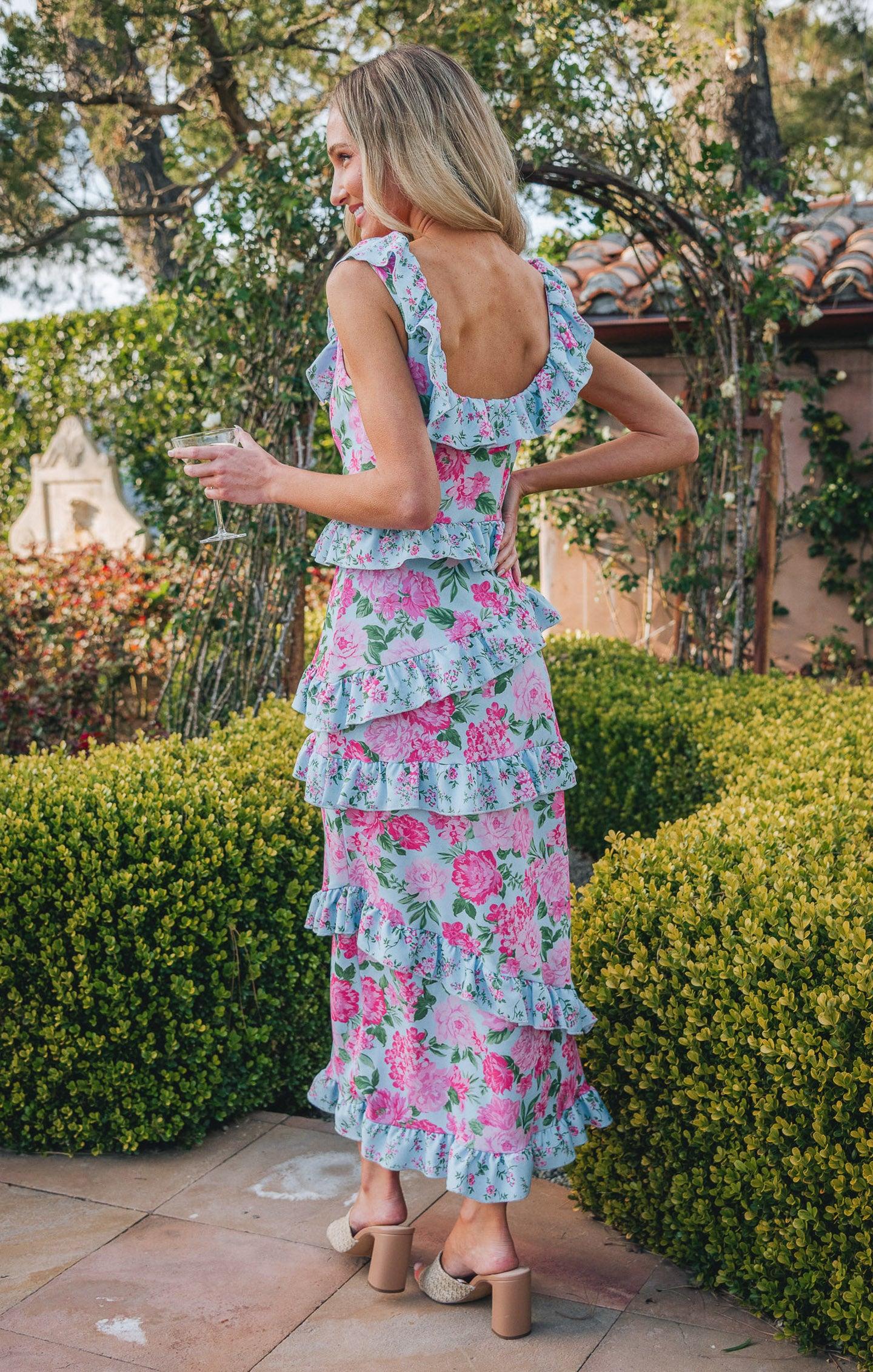 Greta Dress ~ Cottage Floral Multi Stretch Product Image