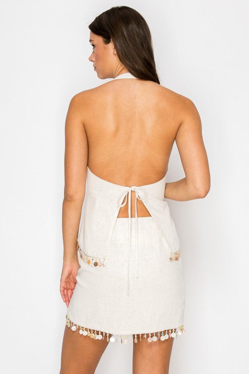 Ellie Embellished Halter Top Product Image