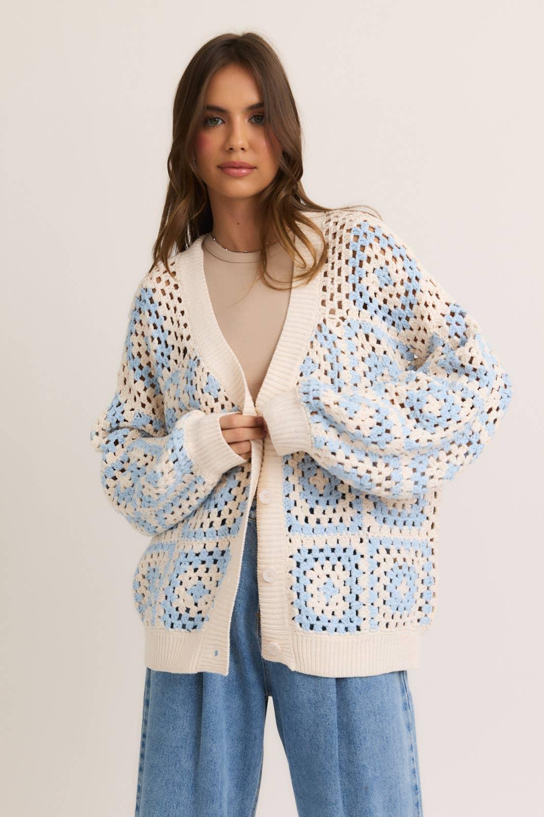Sky Crochet Cardigan Product Image