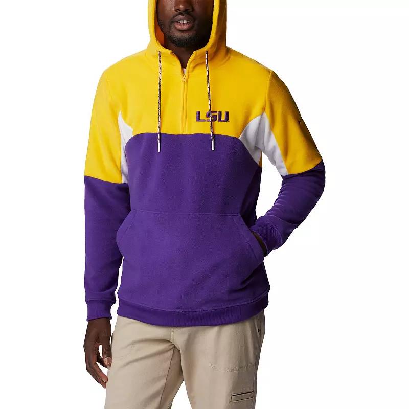 Men's Columbia Purple LSU Tigers Lodge Quarter-Zip Hoodie, Size: Small Product Image