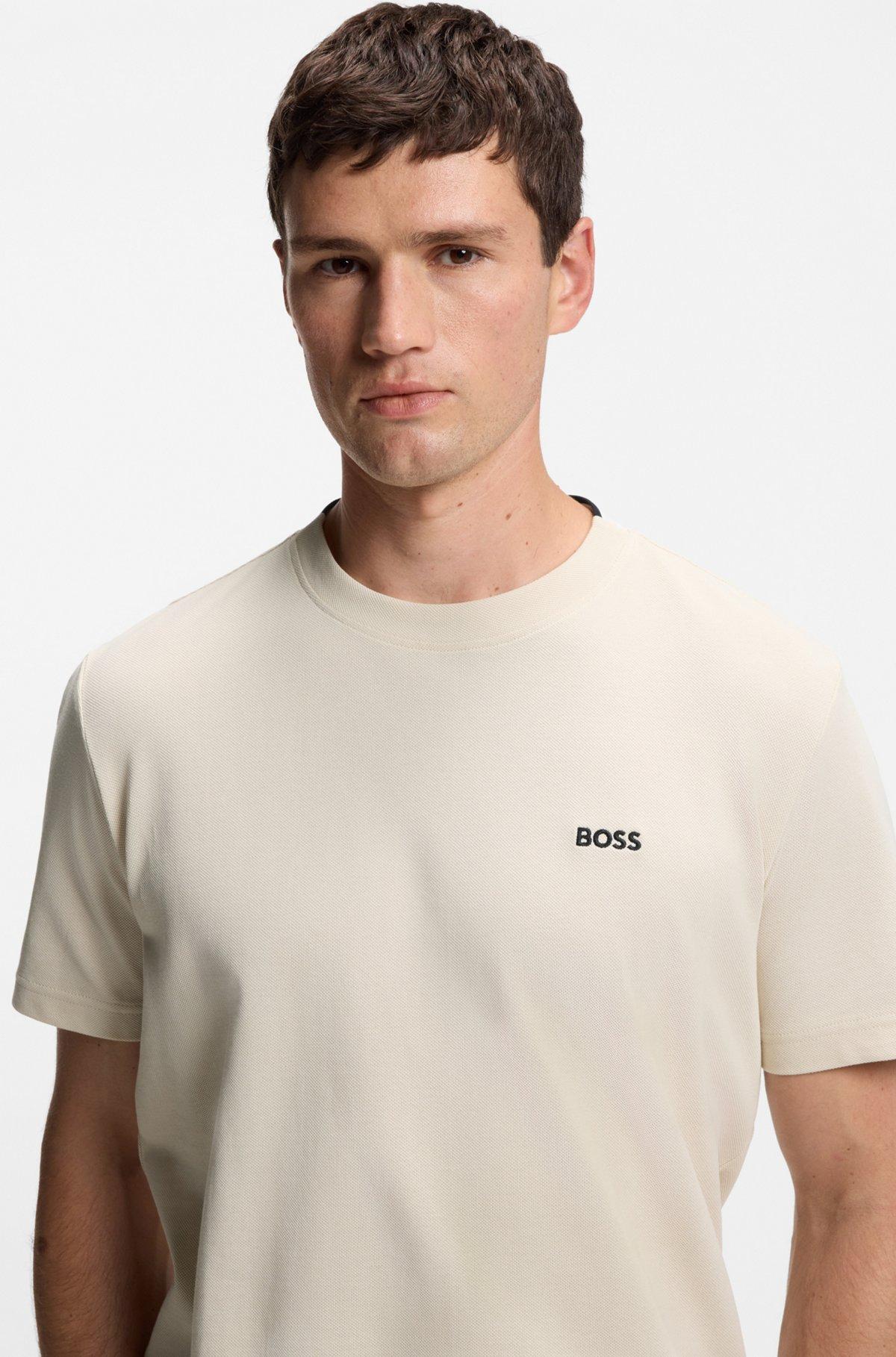 Embroidered-logo T-shirt in cotton piqué Product Image