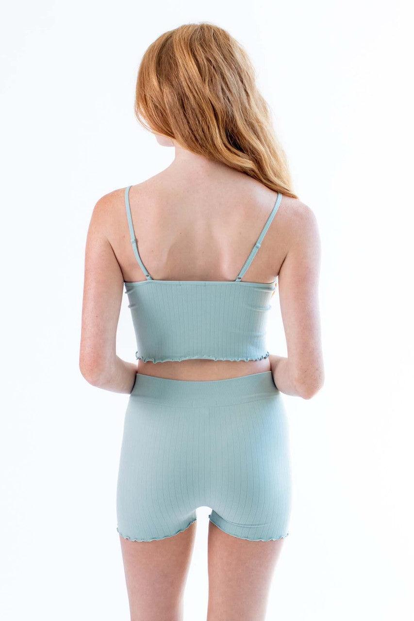 Sage Matching Seamless Shorts and Cami Product Image