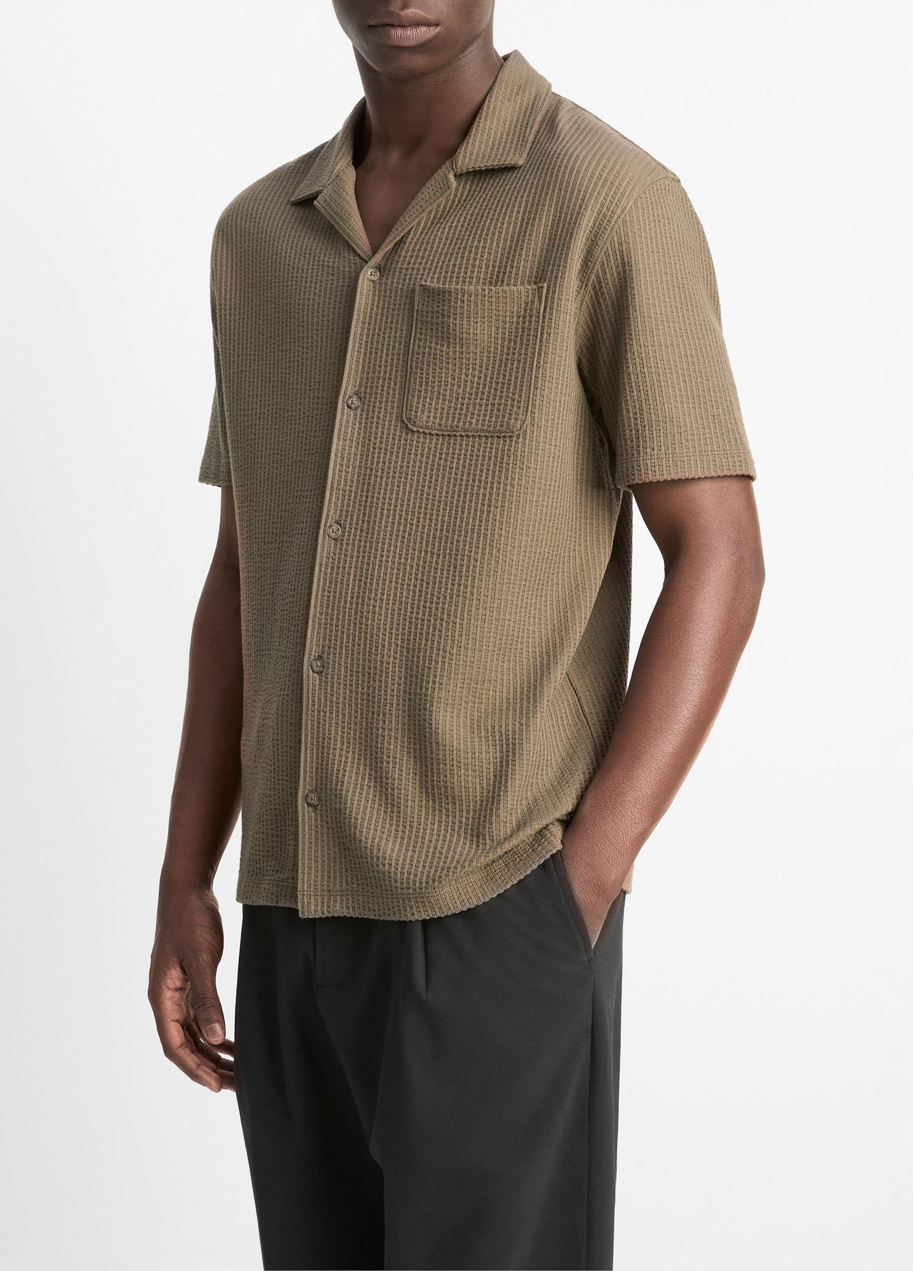 Seersucker-Knit Cotton Cabana Shirt Product Image