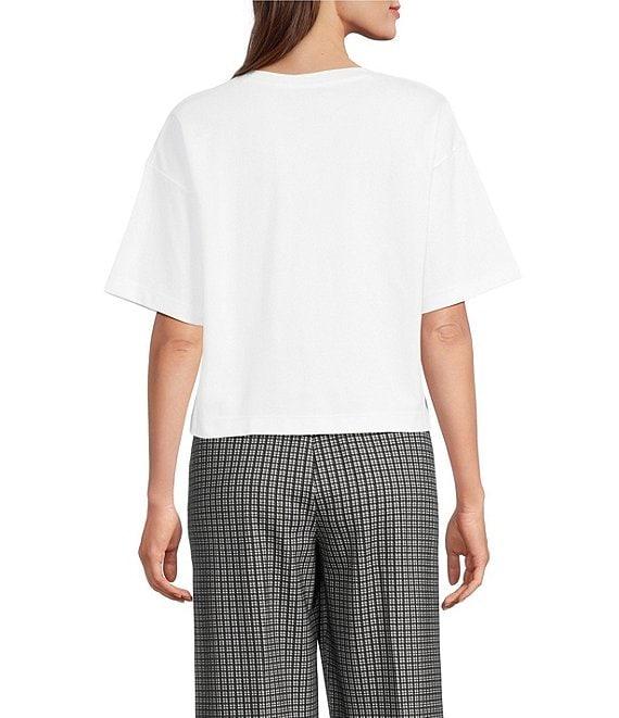 Spanx Knit Short Sleeve Crew Neckline Cotton Boxy T-Shirt Product Image