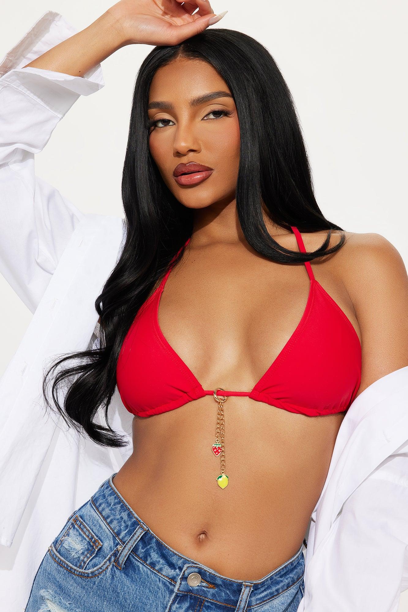 Strawberry Daiquiri Bikini Charm - Gold Product Image