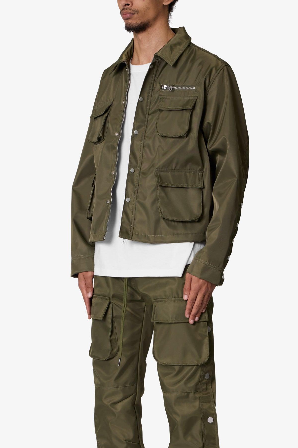 Snap Cargo Work Jacket - Olive Product Image