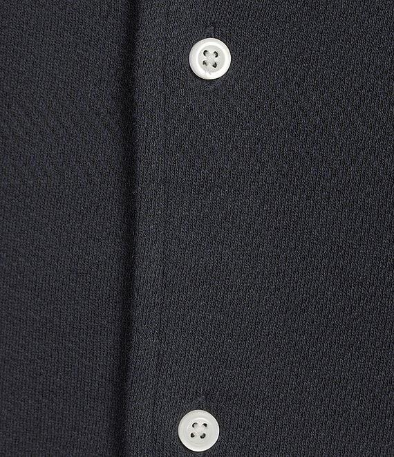 Cremieux Premium Denim Tonal Plaid Long Sleeve Coat Front Knit Shirt Product Image