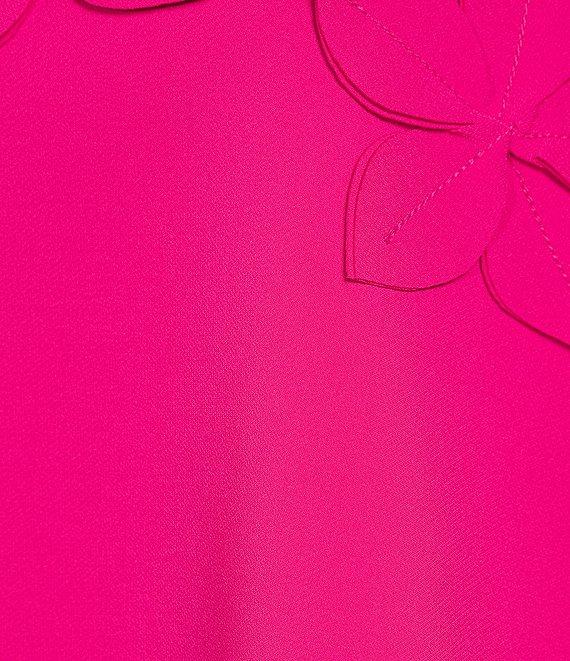 IC Collection Knit Fold Funnel Neck Elbow Sleeve Floral Applique Tunic Product Image