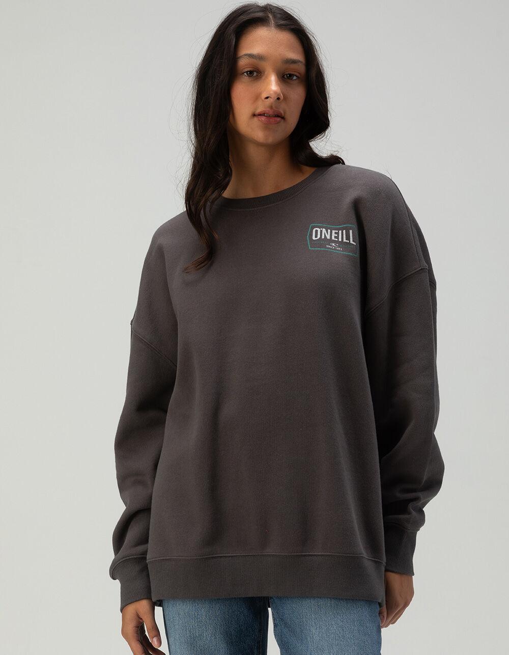 O'NEILL Choice Womens Oversized Crewneck Sweatshirt - WASHED BLACK Product Image
