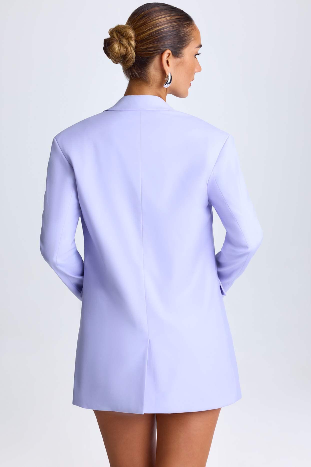 Oversized Single-Breasted Blazer in Soft Lilac Product Image