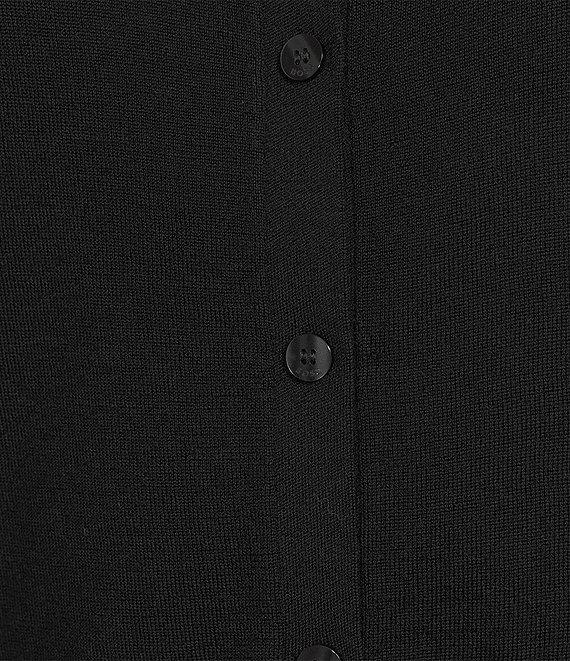 BOSS by Hugo Boss Fonami Virgin Wool Knit Crew Neck long Sleeve Cardigan Product Image