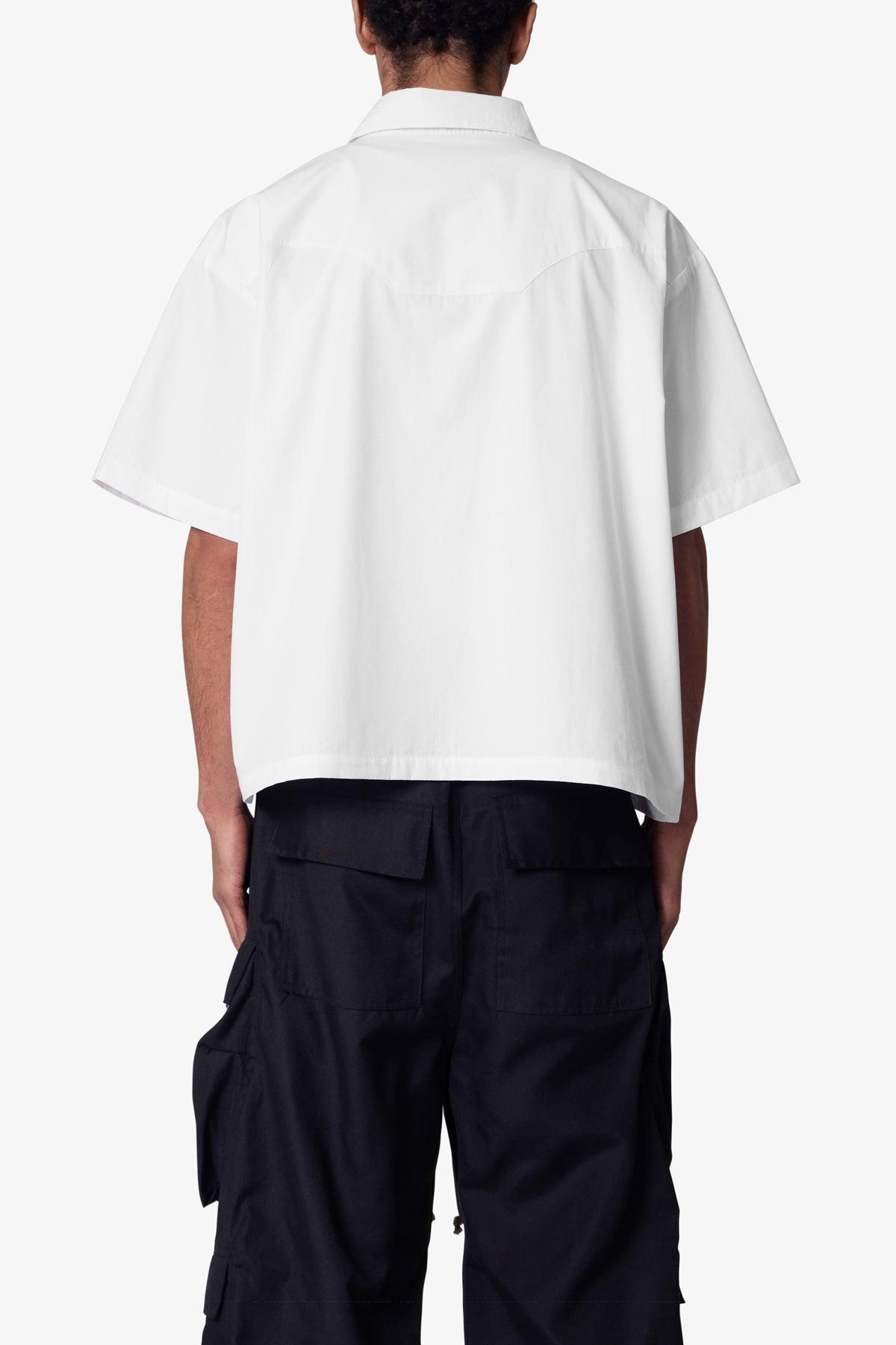 Western Button Up Shirt - White Product Image