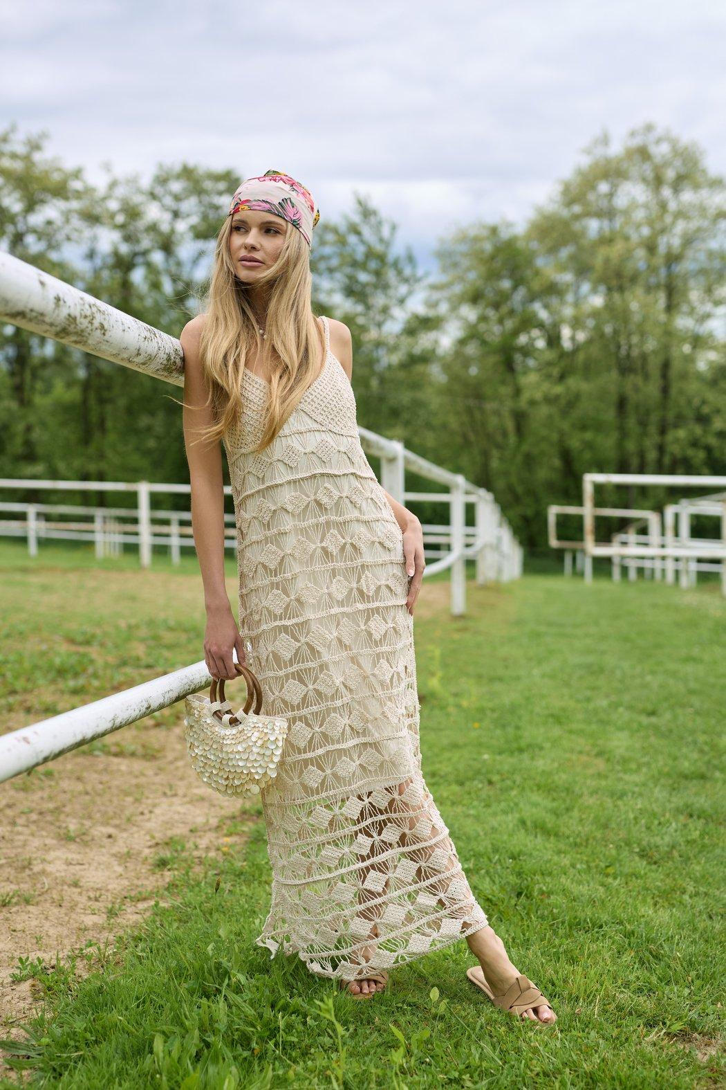 Diamond Crochet Knit Cover Up Product Image