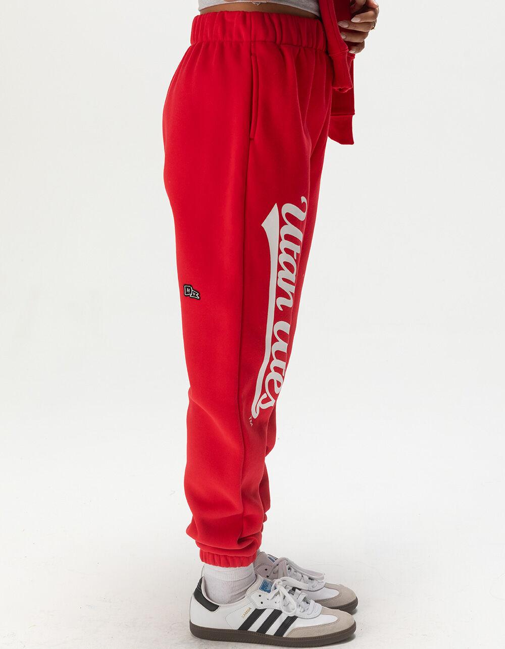 HYPE AND VICE University of Utah Womens Sweatpants - RED Product Image