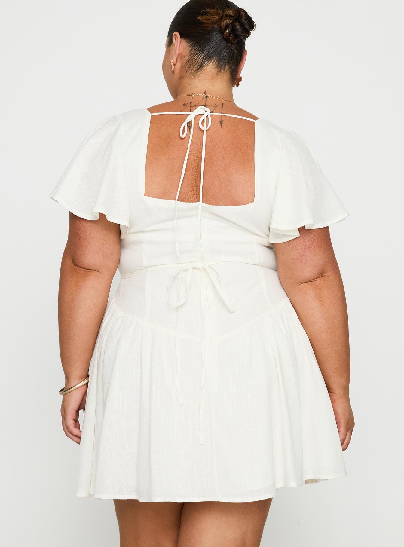 Forever More Mini Dress White Curve Product Image