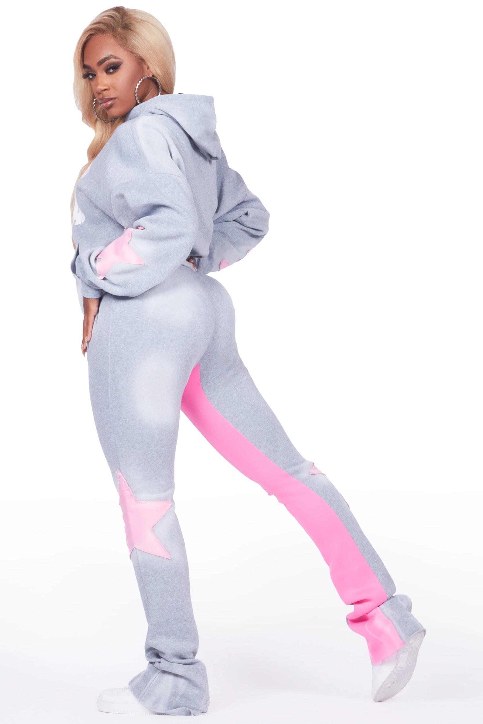 Kaliyah Heather Grey Super Stacked Trackset Female Product Image