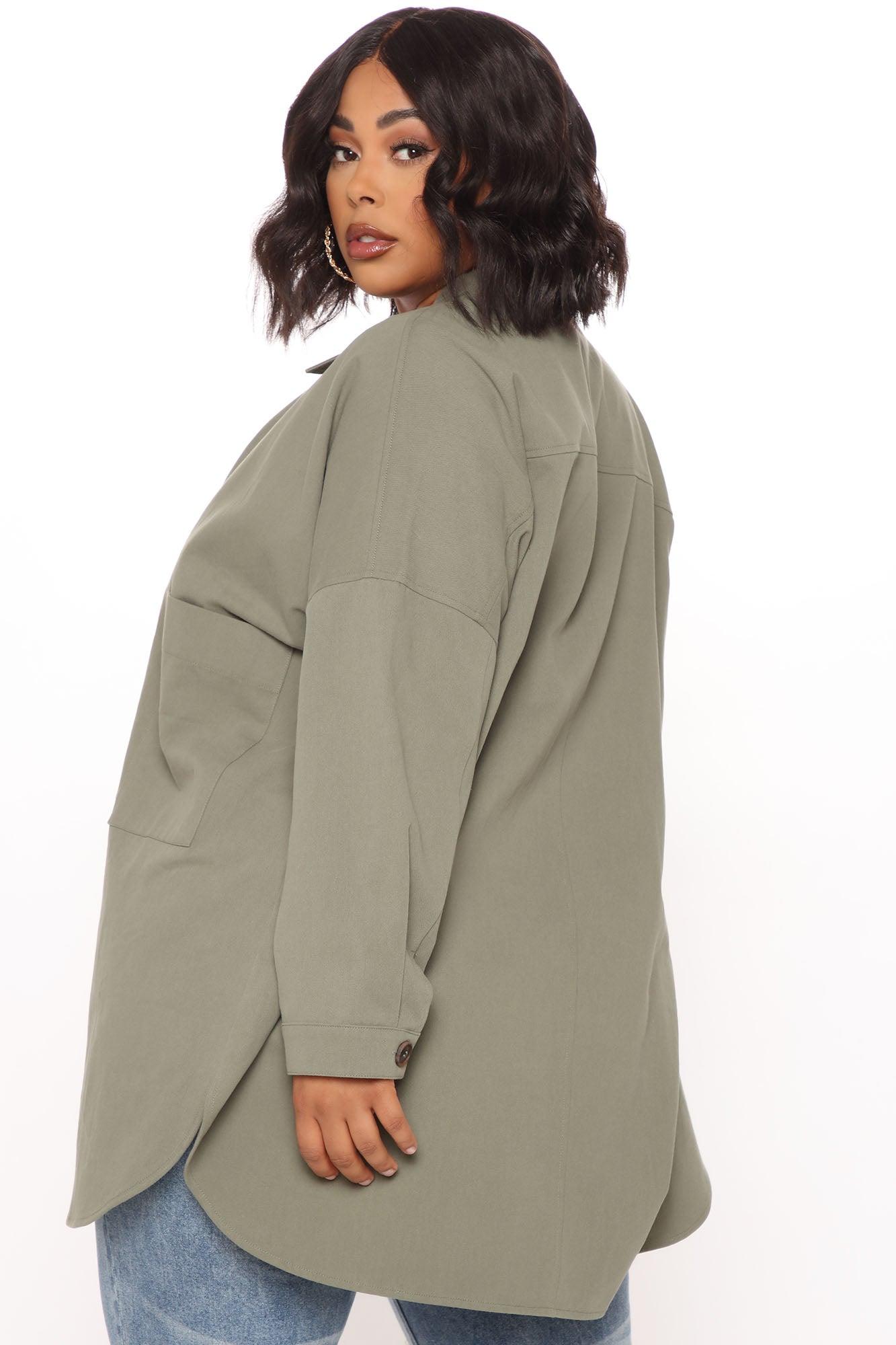 Daleyza Shacket - Olive Product Image