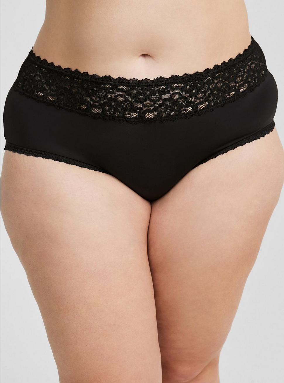 Second Skin Mid-Rise Lace Trim Hipster Panty Product Image