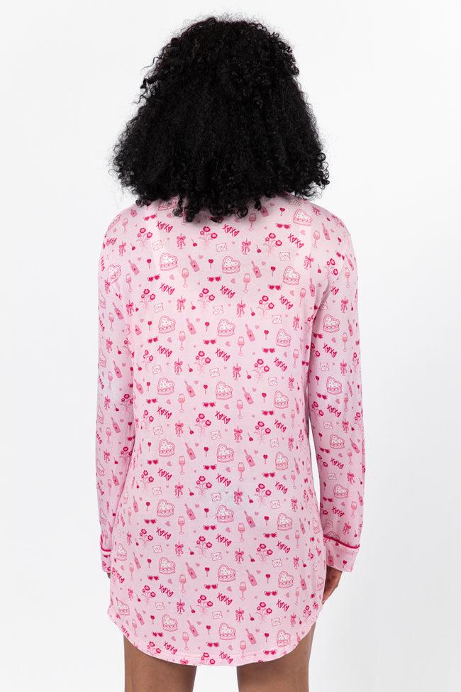 Sleep Tight Valentine's Day Icon Pajama Dress FINAL SALE Product Image