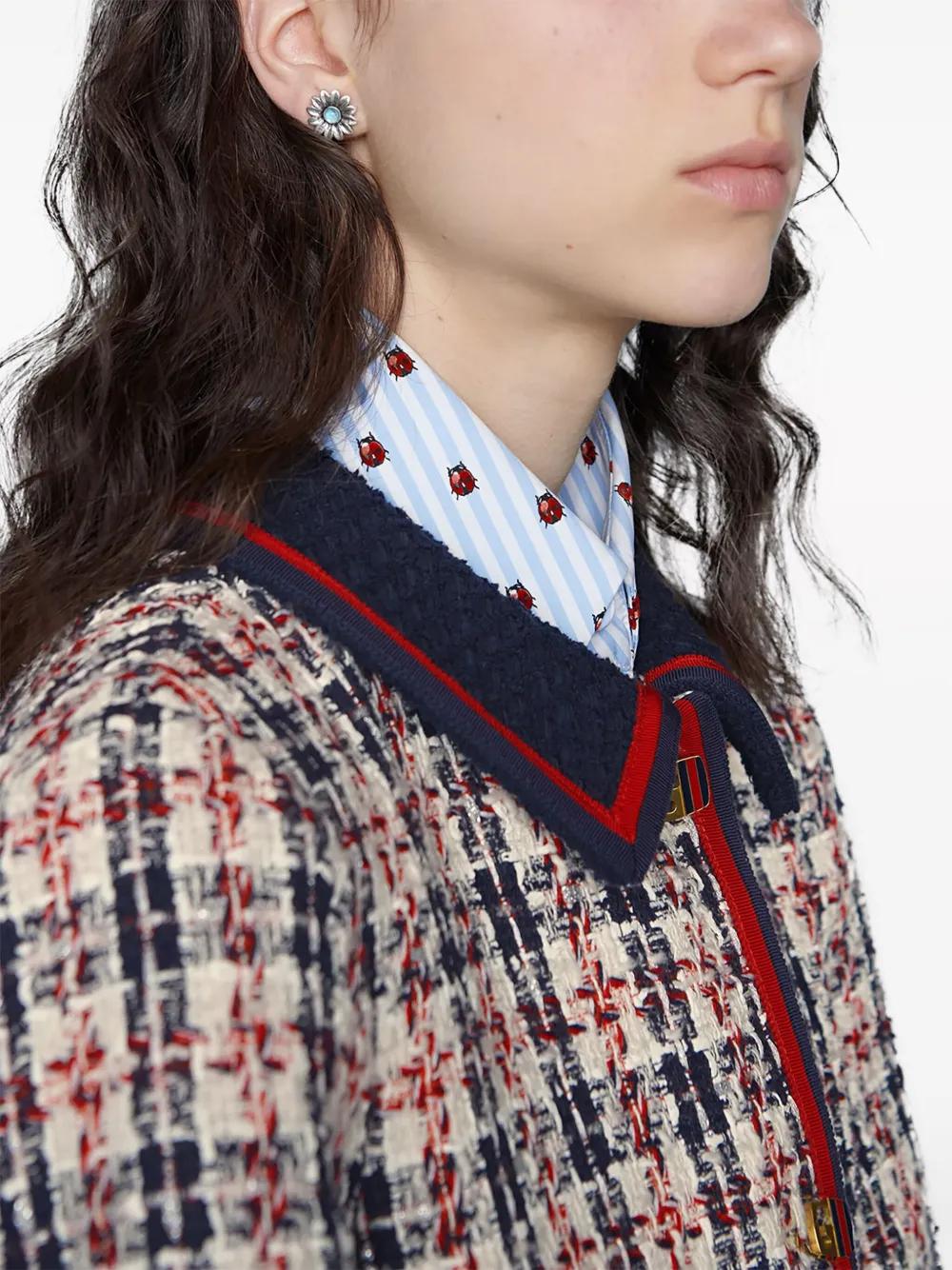 sterling silver GG Marmont flower earrings Product Image