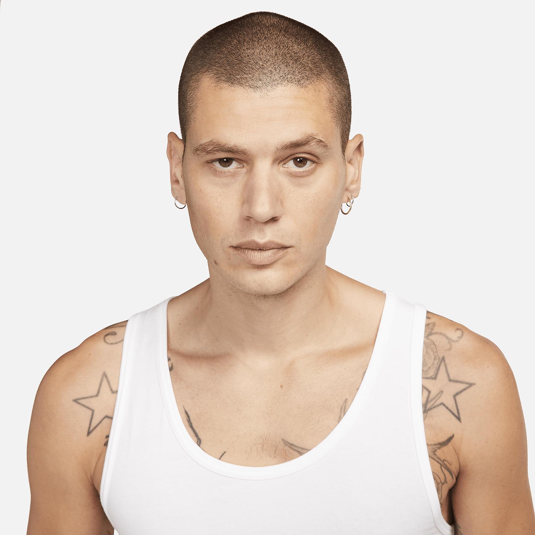 Nike Men's Dri-FIT Essential Cotton Stretch Slim Fit Tank Top Undershirt (2-Pack) Product Image