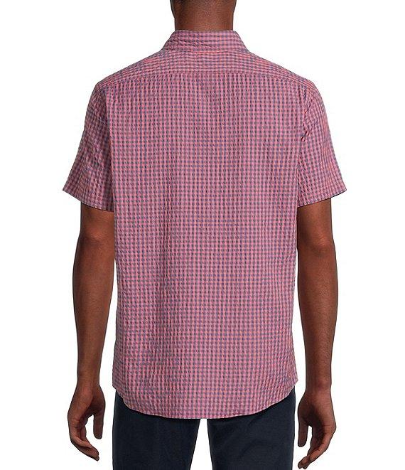 Cremieux Blue Label Performance Stretch Gingham Seersucker Short Sleeve Woven Shirt Product Image
