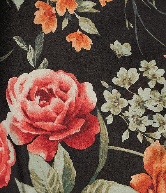 I.N. San Francisco Cowl Neck Cold Shoulder Slit Lace Inset Midi Dress Product Image