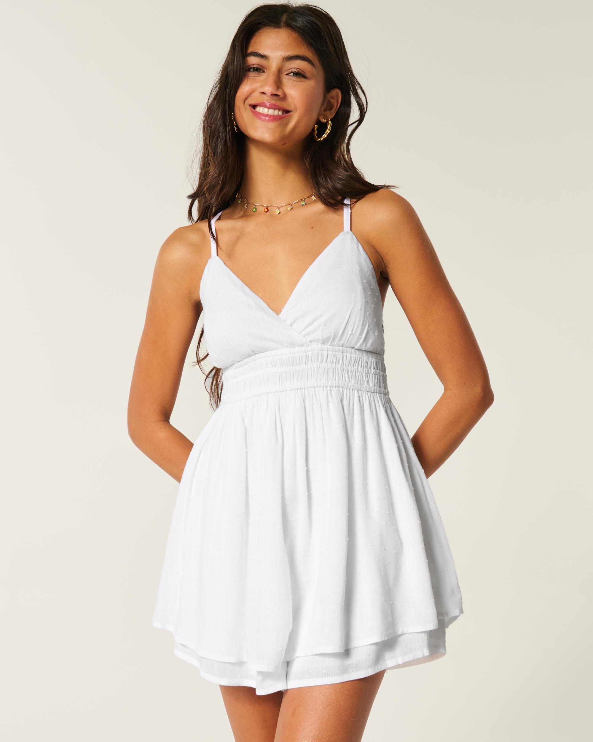 Open-Back Babydoll Romper Product Image