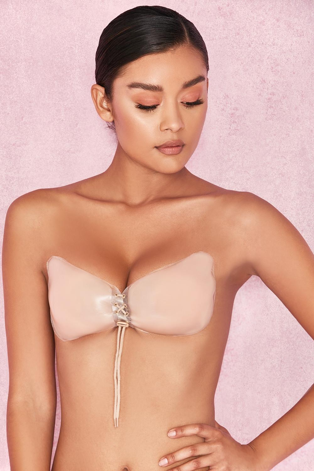  silicon push up invisible bra - beige Product Image