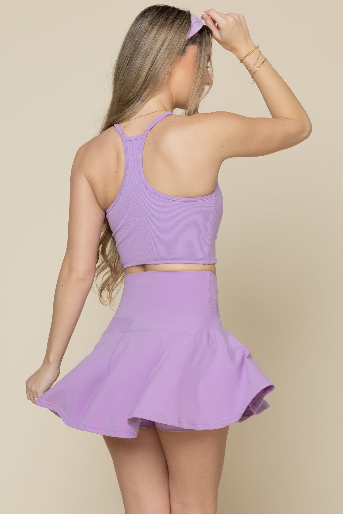 Plié Corset Crop Bralette - Mystic Purple Product Image
